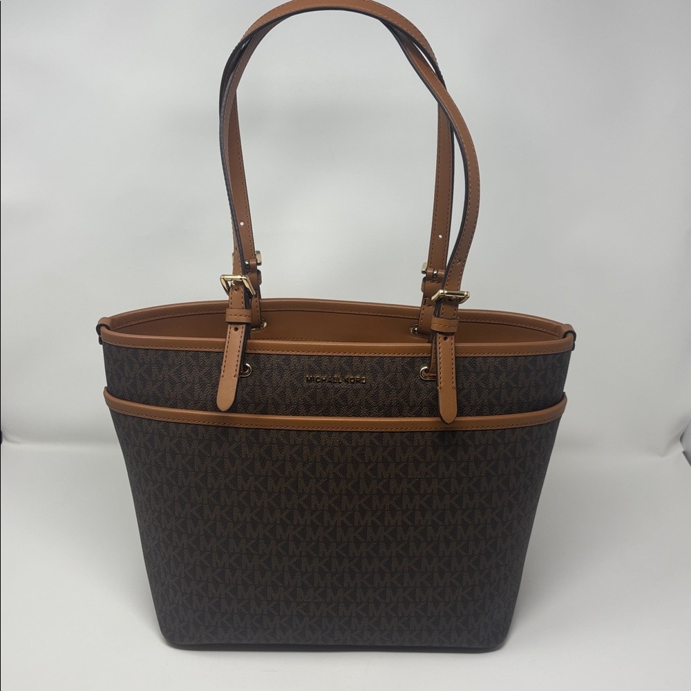 Michael Kors Dark Brown and Tan Tote